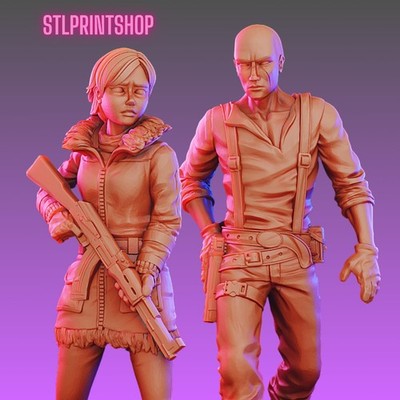 Resident Evil RE6 Sherry Birkin Jake Muller - VAULTZ 28mm 32mm Scale Miniatures