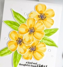 Clear Stamps Flowers Transparent Layered Stamp Flower LARGE Words Card Making 