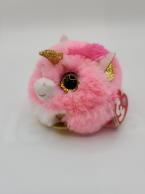 Ty Puffies Beanie Balls FANTASIA the Unicorn 4'' Bean Bottom Pink Cutie w/ Tag