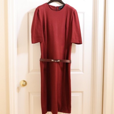 Gucci burgundy wool short sleeve belted dress jewel horsebit 364368 4 / S | eBay Gucci burgundy wool short sleeve belted dress jewel horsebit 364368 4 / S | eBay