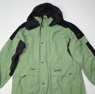Regatta Great Outdoors wasserdichte Jacke Herren klein grün Kapuze Wandermantel 