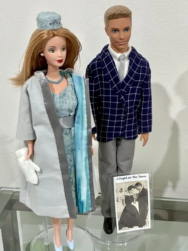 Barbie And Ken Dolls Dressed For A 1950s Night On The Town