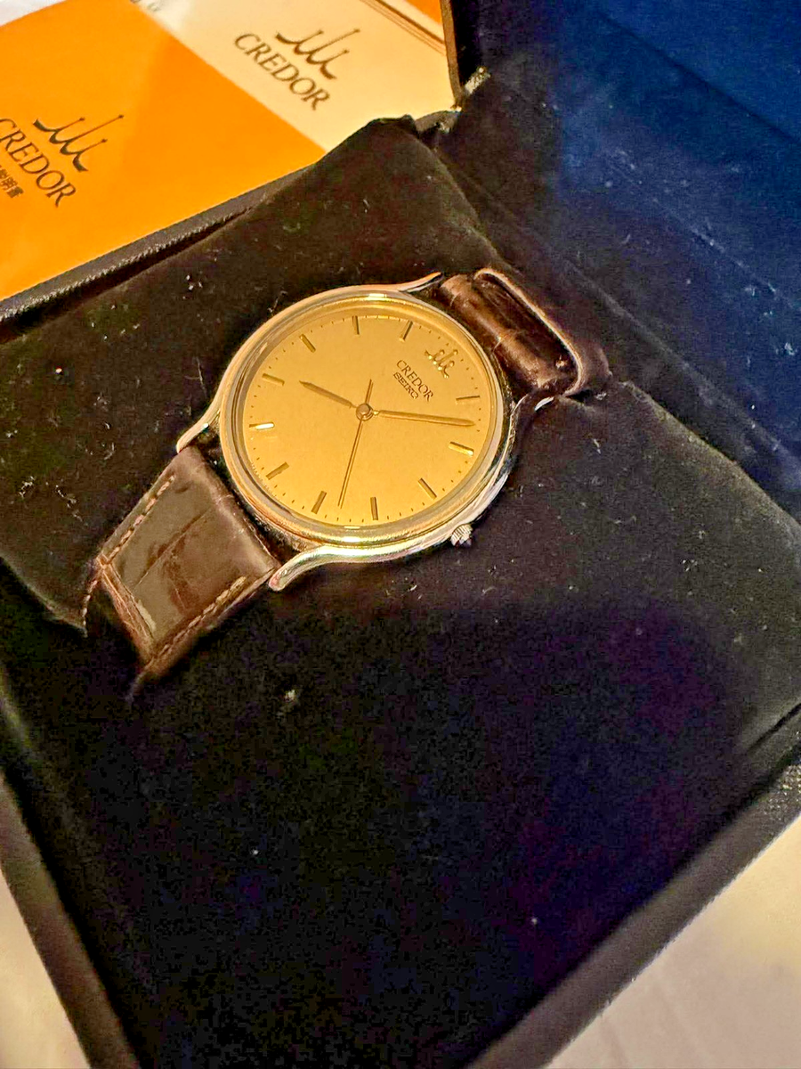 SEIKO CREDOR 8J81-6B00 Quartz Watch From JAPAN USED With Box And