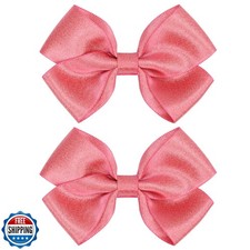 ZOLYCO Tiny 3 Inch Glitter Hair Bows Clips - Lined Boutique Alligator Hairpin