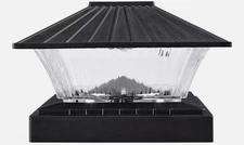 New ONE STOP GARDENS™ 10 Lumen Solar LED Black Finish Post Cap Light FREE SHIP