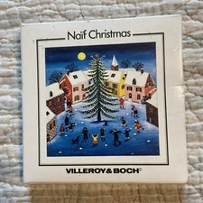 Villeroy Boch Naif Christmas Ornament  Laplau Artist Vintage Snow Scene