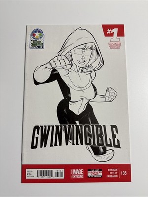 Invincible #135 April Fool's Variant Gwinvincible Diamond Retailer Summit B&W