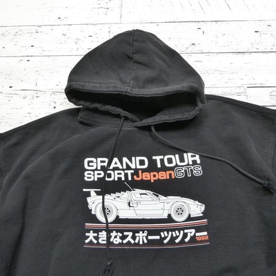 Brandy Melville Hoodie Size L Black Japan GTS Racing Car Graphic