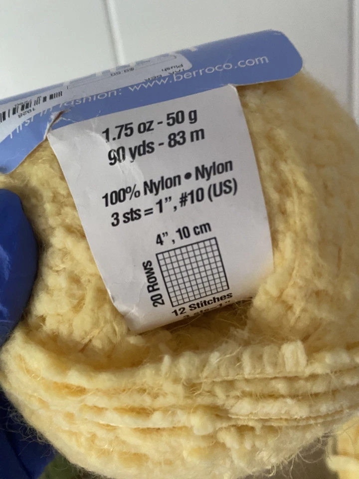 Berroco Remix Yarn, Recycled Fibers, 3 Balls, Green & Yellow 216 Yards Each - Image 4 of 4