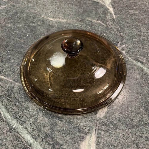 Pyrex Corning Vision V 1.5 C 7.25" glass AMBER round replacement LID Cover