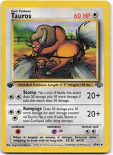 Tauros Uncommon Jungle JU Colorless 1st Edition 47/64 1999 MP