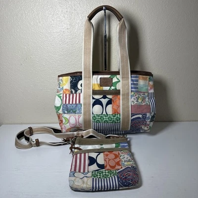 Coach Patchwork Tote Exterior Bags & Handbags for Women for sale