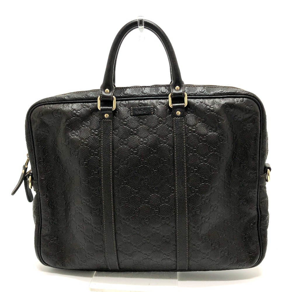 GUCCI 201480 Sima Line Hand Bag Business bag Briefcase Leather