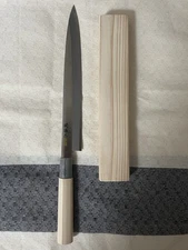 Japanese Yanagiba Knife 240mm Seki Magoroku 関孙六 Ginju 银寿 sashimi knife with saya