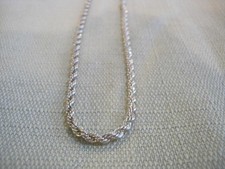 Stunning Vintage Napier Silver Tone Twisted Chain Necklace