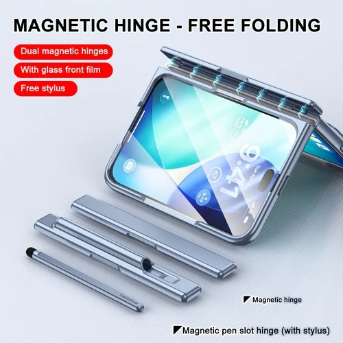 For Apple iPhone Duo, Hybrid Armor Case Cover Wireless Charge Glass Stylus