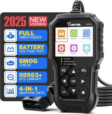VDIAGTOOL VD30 Pro OBD2 Scanner, Auto Diagnosegerät für EOBD Autos, Fehlercode R
