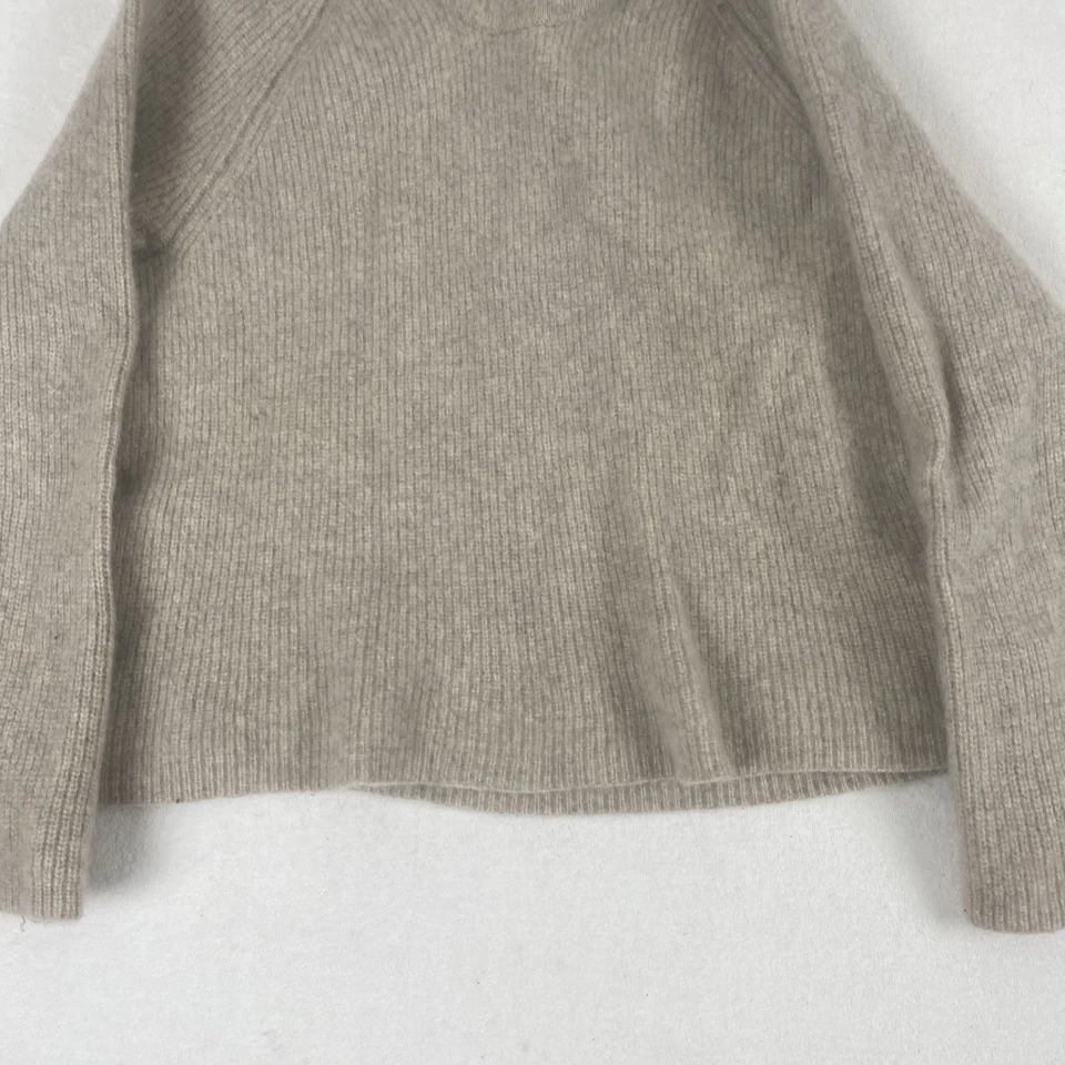 Suéter Lauren Ralph Lauren Lana Mezcla Cachemira Cuello Alto Tejido Beige Foto 4 de 4