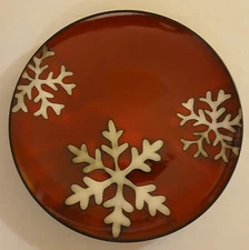 Simple Dining Christmas Snowflake Dinner Plate Set of 2