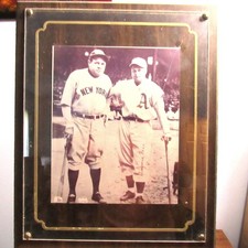 Vintage Photo of New York Yankees Legends Babe Ruth and Jimmie Fox