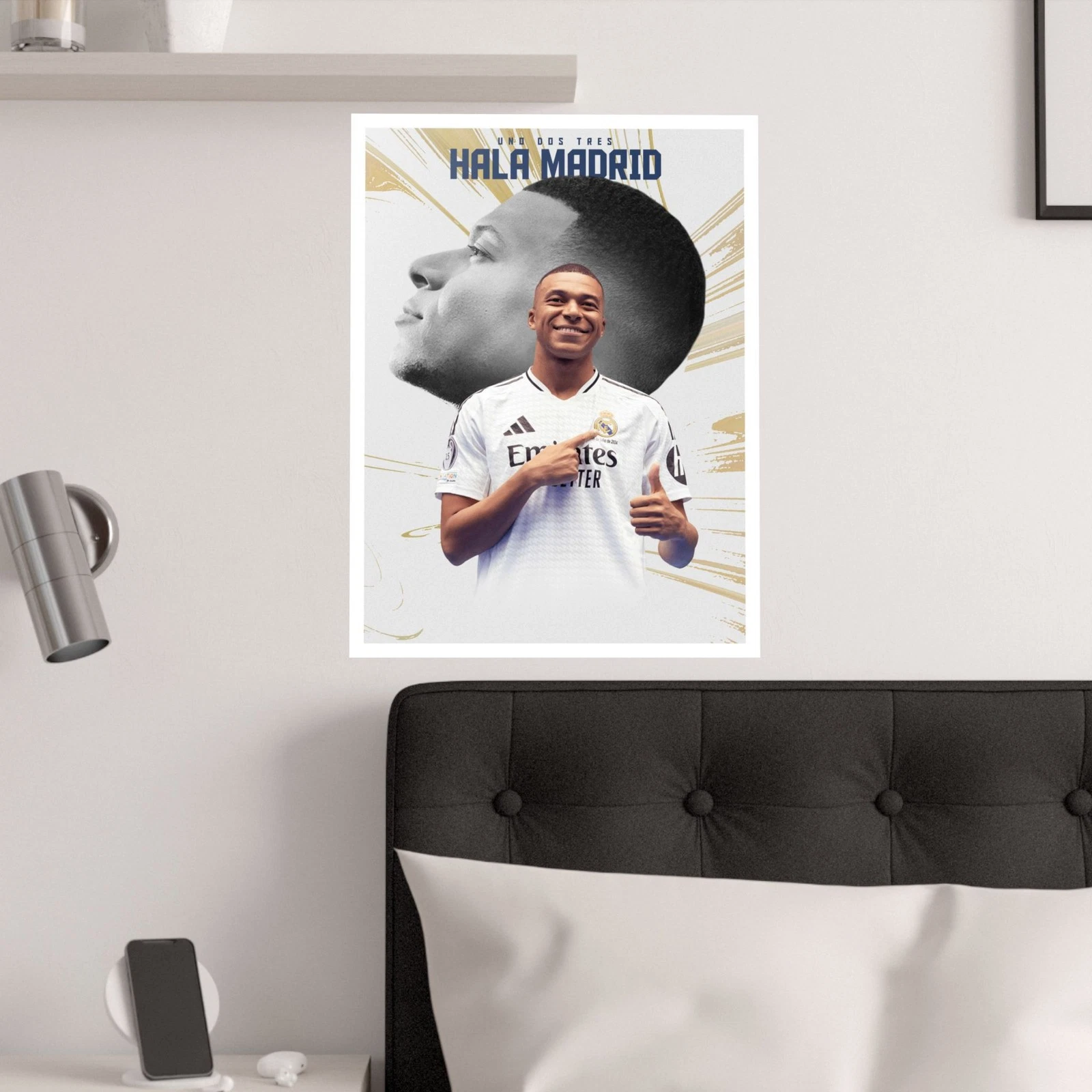 Mbappe Vertical Poster - Hala Madrid Inspired Soccer Wall Art