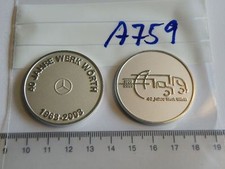Medaille Mercedes Benz  40 Jahre Werk W&ouml;rth 2003 silbern (A759)
