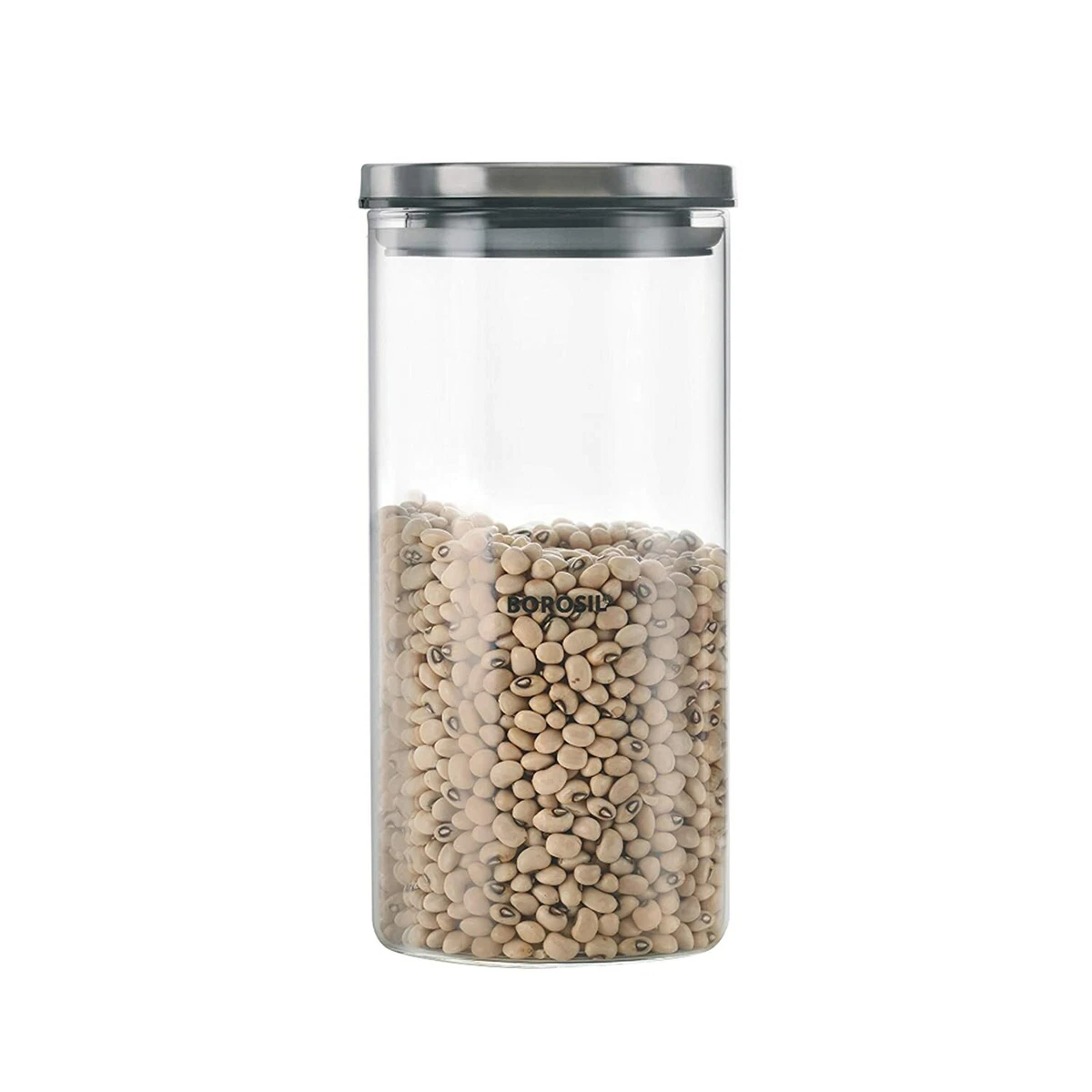 Borosil Classic Glass Round Jar for Kitchen Storage Flame proof 1Pcs 1.2 L