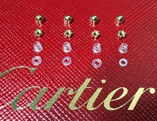 NEW! Auth Cartier Nuts/Caps/Bushing - Gold/Silver + Free Washers