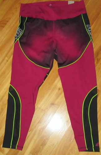 Pantalones ajustados Adidas 2XL Power Berry cintura alta elástica 7/8 nuevos con etiquetas bonitos - Imagen 1 de 3