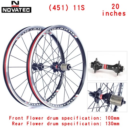 20 Inch Folding Bicycle Wheelset V Brake 4 Bearing 7-11 Speed Hub 20 24Holes - Picture 40 of 40