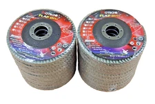 Lot of (20) Aluminum Oxide Flap Disc Grinding wheel 4-1/2"x7/8", 60 Grit 550307