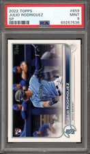 JULIO RODRIGUEZ ~ 2022 Topps Base Set Photo Variations Rookie RC #659 PSA 9 MINT
