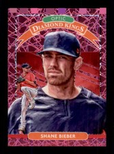 2020 Donruss Optic #18 Shane Bieber Pink Velocity #/199