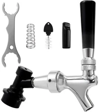 Hilangsan Stainless Steel Stem Beer Keg Tap Self-Closing Beer Tap Faucet Ball...