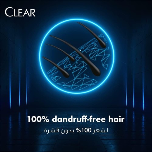 2x Clear Men's Anti-Dandruff Shampoo Hair fall Defence with coffee beans 2X360ml - Picture 4 of 8
