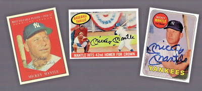 3 REPRINTS BASEBALL THRILLS LOT FACSIMILE AUTOGRAPHS