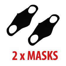 2 PCs Face Mask, Black Fashion Washable Reusable, Breathable, Unisex Face Mask