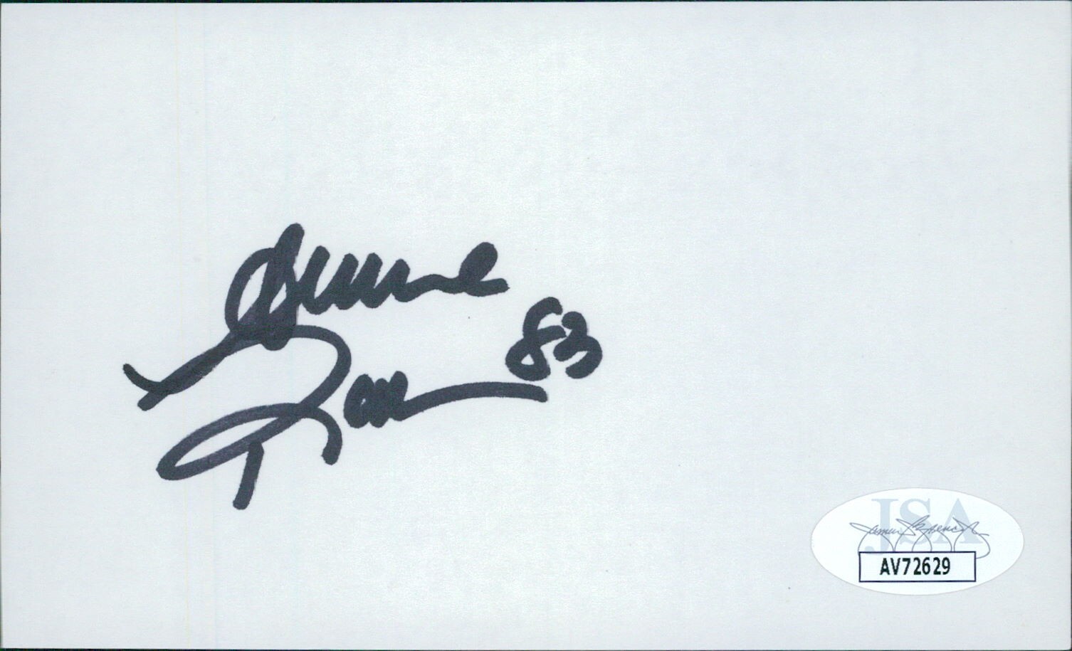 Andre Reed Autographed Signed Buffalo Bills 3x5 Index Card JSA Authenticated 