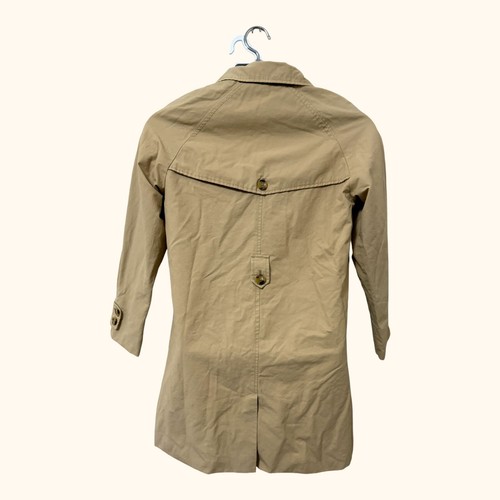 Zara Kids Tan Rain Coat Lined Size 13-14 Button Front - Picture 4 of 10