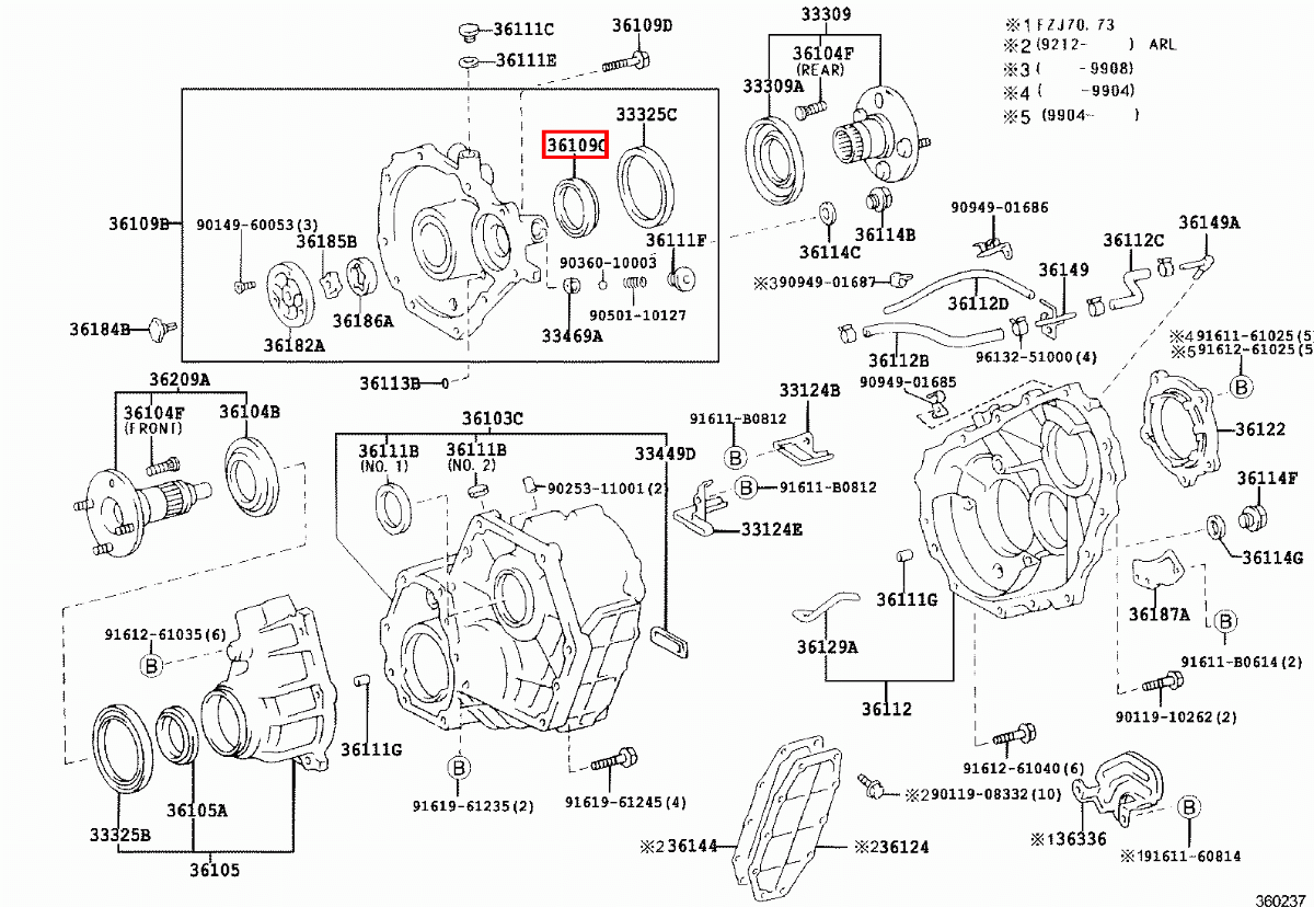 Genuine Lexus LX450 FZJ80 LX470 UZJ100 Rear Transfer Output Oil Seal eBay