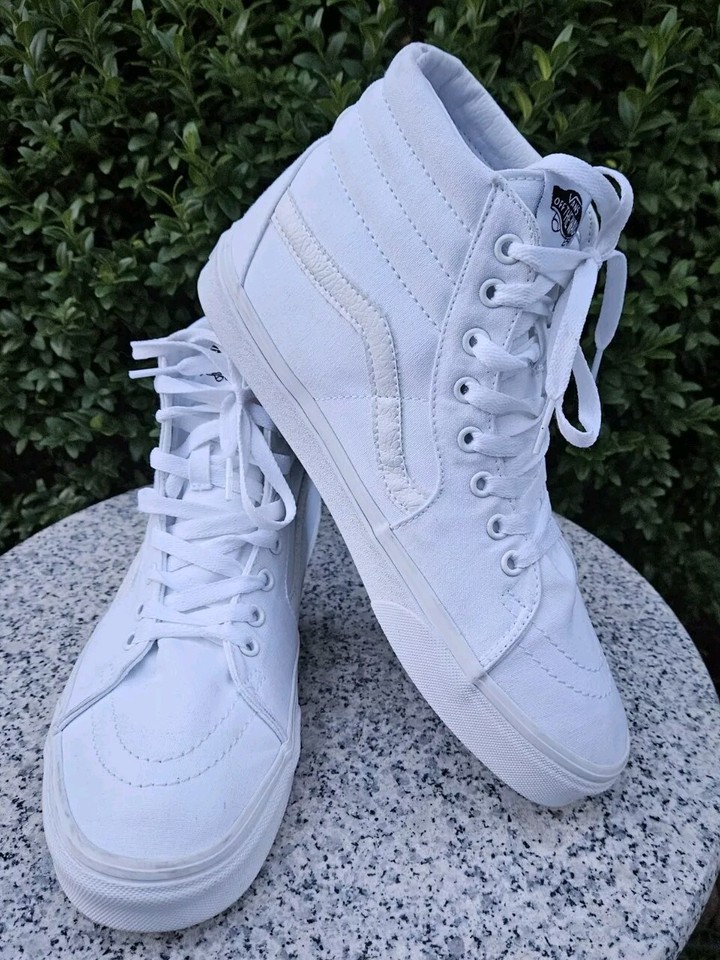 Vans Off The Wall High Top White Skateboard Shoes Size 9.5 Men , 11