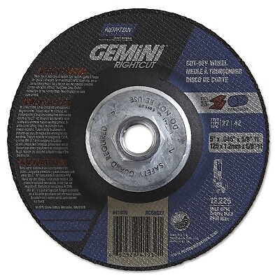 NORTON 66252842027 GEMINI RIGHTCUT RIGHT ANGLE CUT-OFF WHEEL 24 GRIT