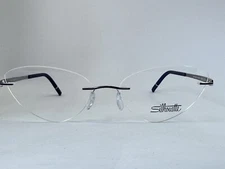 NEW Silhouette Momentum 5529 HE 4000 Rhodium Heather Violet 56.17.135 Eyeglasses