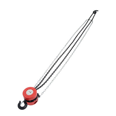 Chain Hoist Chain Block 2 Ton/4400 lbs Capacity 8 Feet Lift Steel Construction