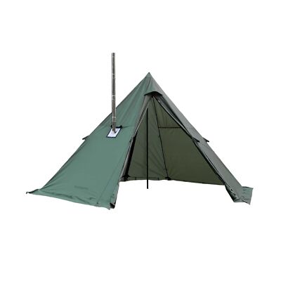 Hot Tent with Stove Jack and Snow Skirt, 6.89~8.53ft Standing Room, 2~5 Perso...