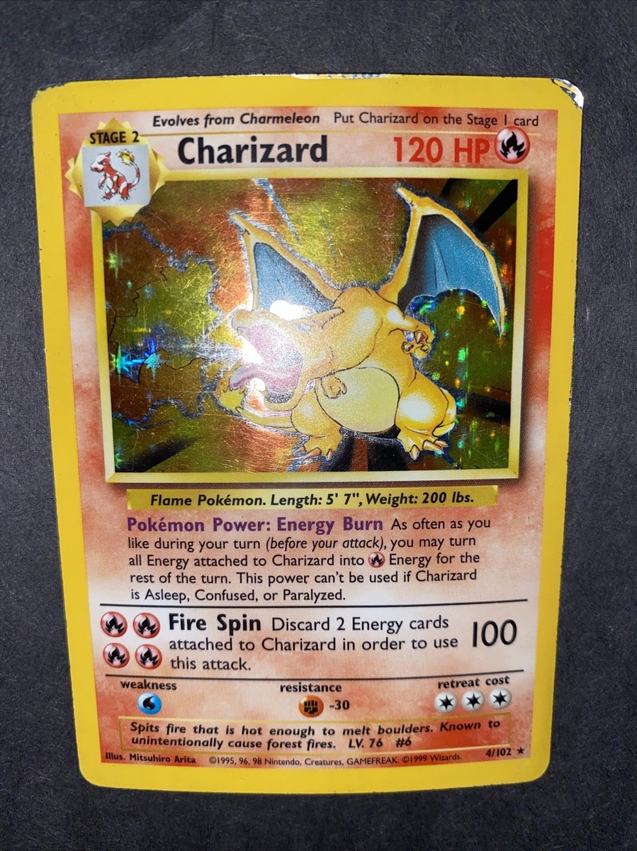 Pokémon TCG Charizard Base Set 4/102 Holo Base Set Vintage | eBay