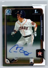 2015 Bowman Draft #BCA-CBI Conor Biggio Chrome Draft Pick Autographs