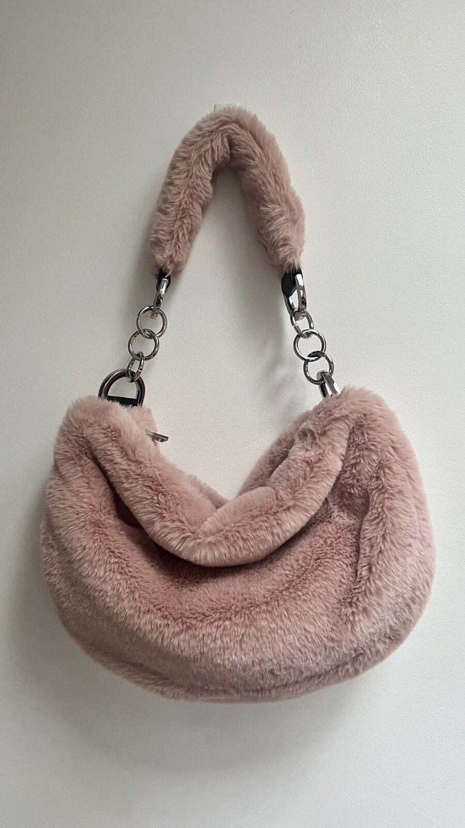 Fur Bag Fluffy Shoulder Bag Topshop TOPSHOP RED FAUX FUR HANDBAG