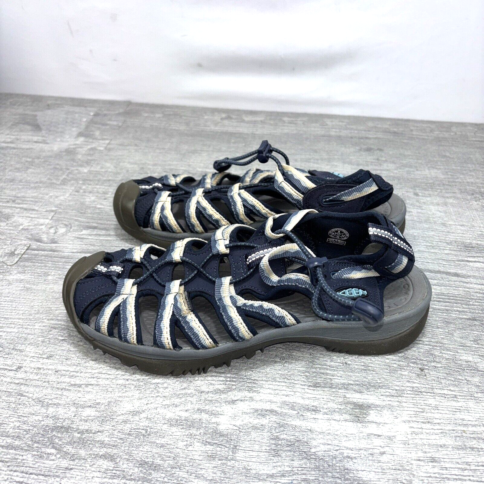 Sandali donna acqua KEEN Whisper taglia 8 blu navy punta chiusa cinturino