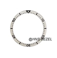 BEZEL INSERT FOR MEN SEIKO 7002,6309,7S26,SKX007K2 DIVER AUTOMATIC SILVER GREY